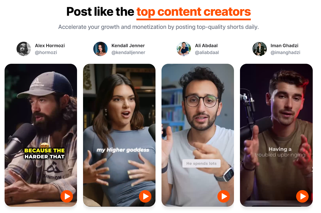 top content creators